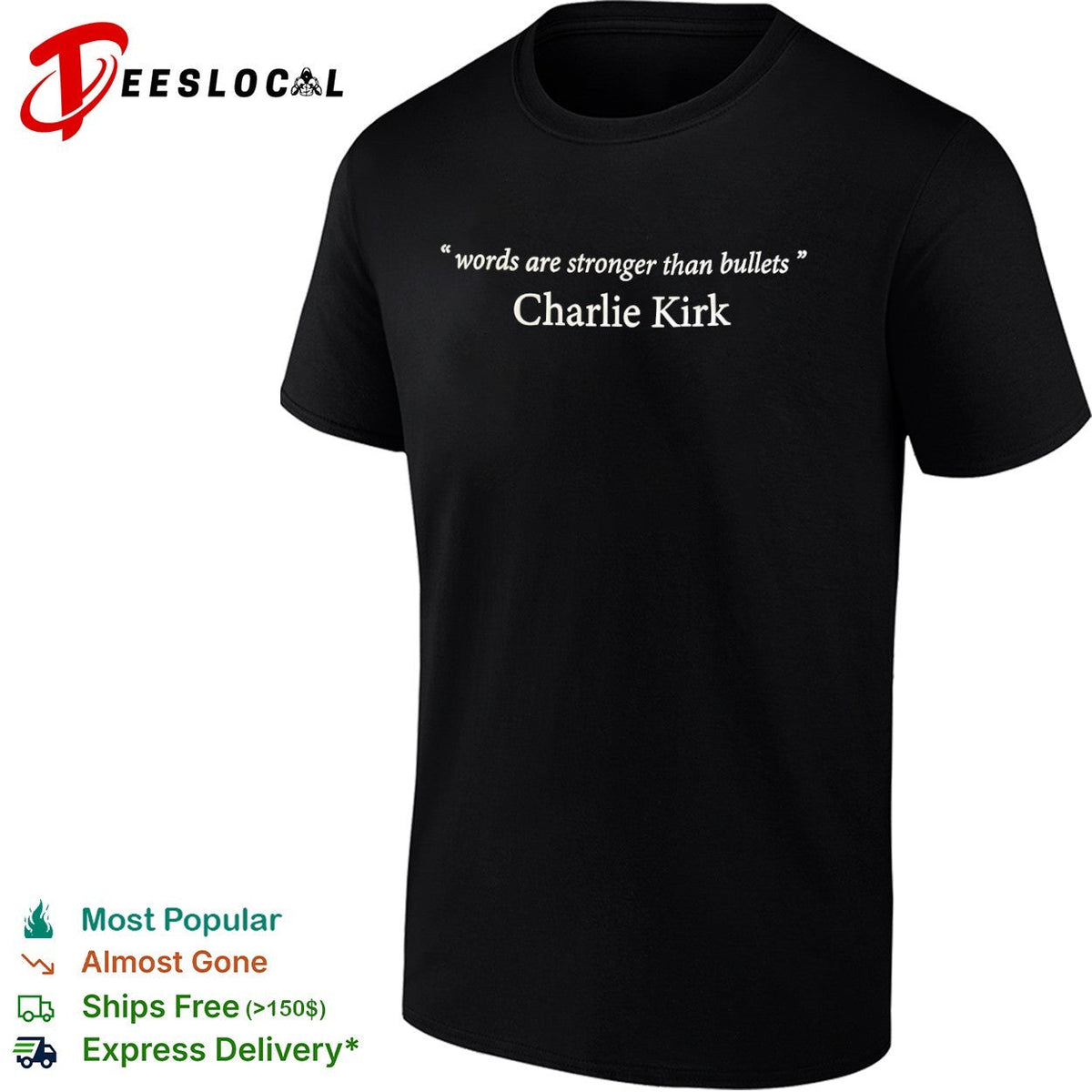 Words are stronger than bullets Charlie Kirk shirt Unisex