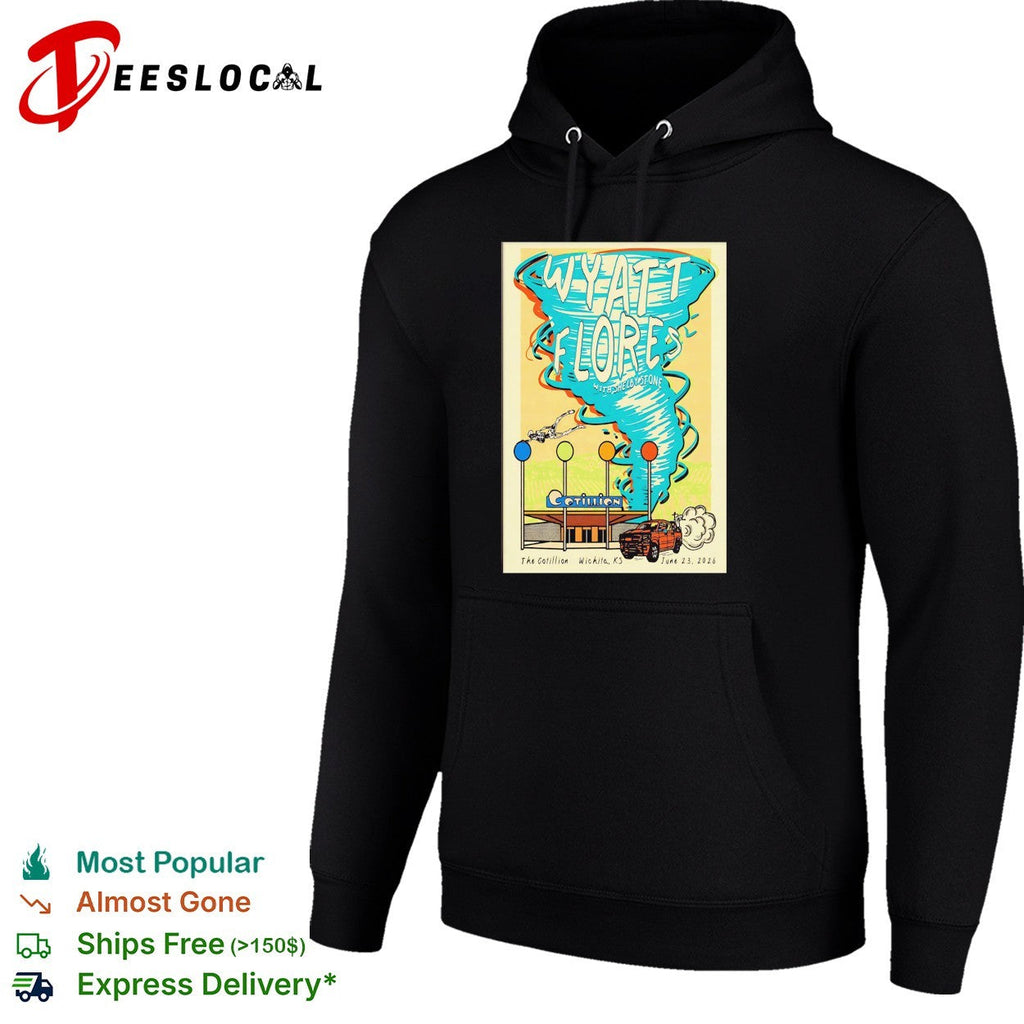 Wyatt Flores tornado concert poster The Cotillion Wichita Kansas shirt Unisex