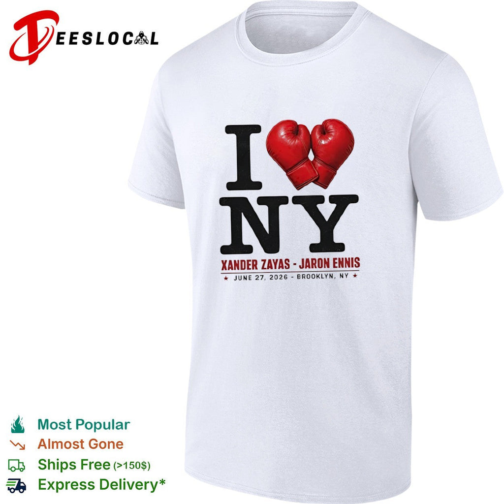 Xander Zayas Jaron Ennis I Love NY June 27 2026 Brooklyn NY boxing event shirt Unisex