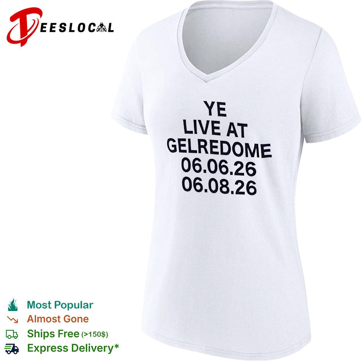 Ye live at Gelredome 06 06 26 06 08 26 Kanye West concert tour shirt Unisex