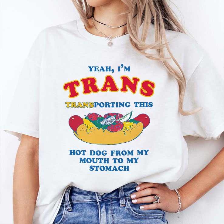 Yeah I’m Queer Queerying The Nearest Vendor If I Can Purchase A Hot Dog Shirt Unisex