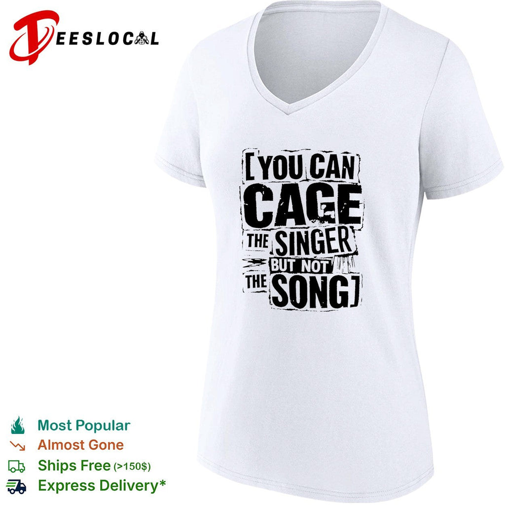 You can cage the singer but not the song collage style shirt Unisex