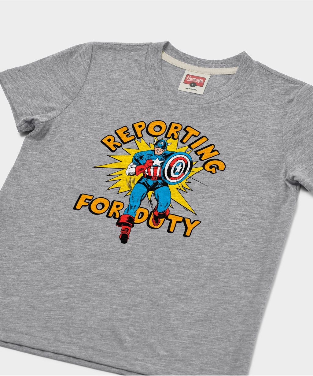 Youth Captain America Reporting For Duty Unisex
