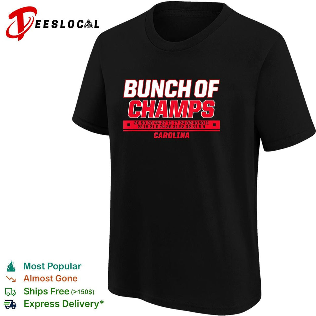 Bunch of champs roster numbers Carolina Hurricanes hockey graphic shirt Unisex