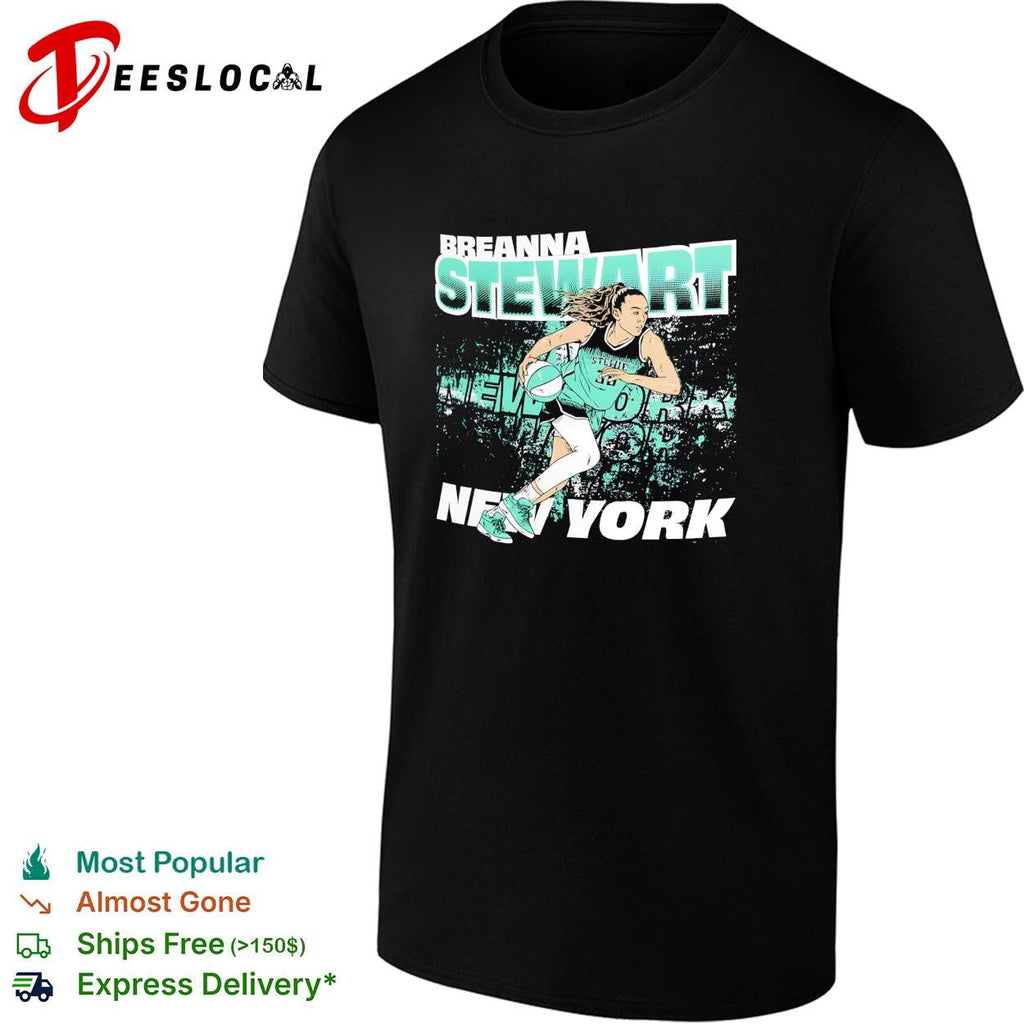 Breanna Stewart number 30 New York Liberty basketball action poster shirt Unisex