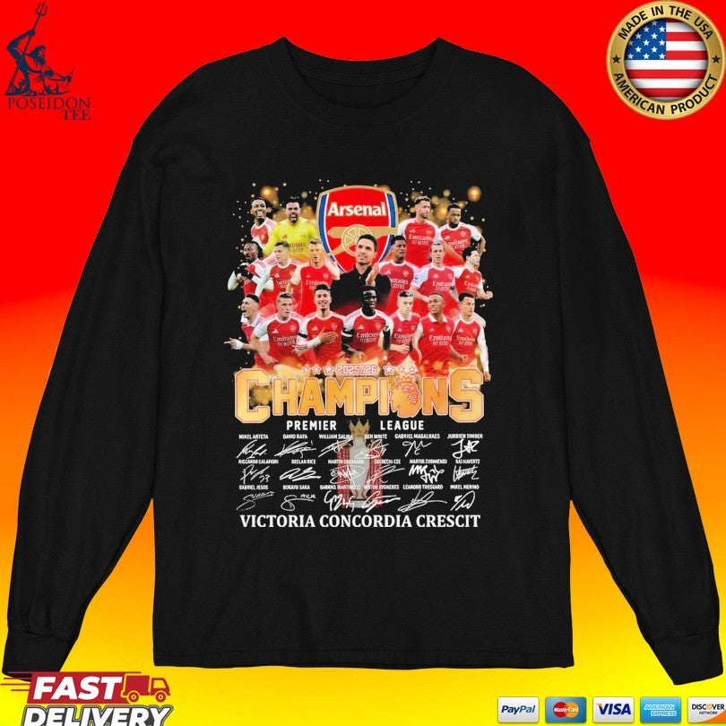 Arsenal Champions 2026 Victoria Concordia Crescit Unisex