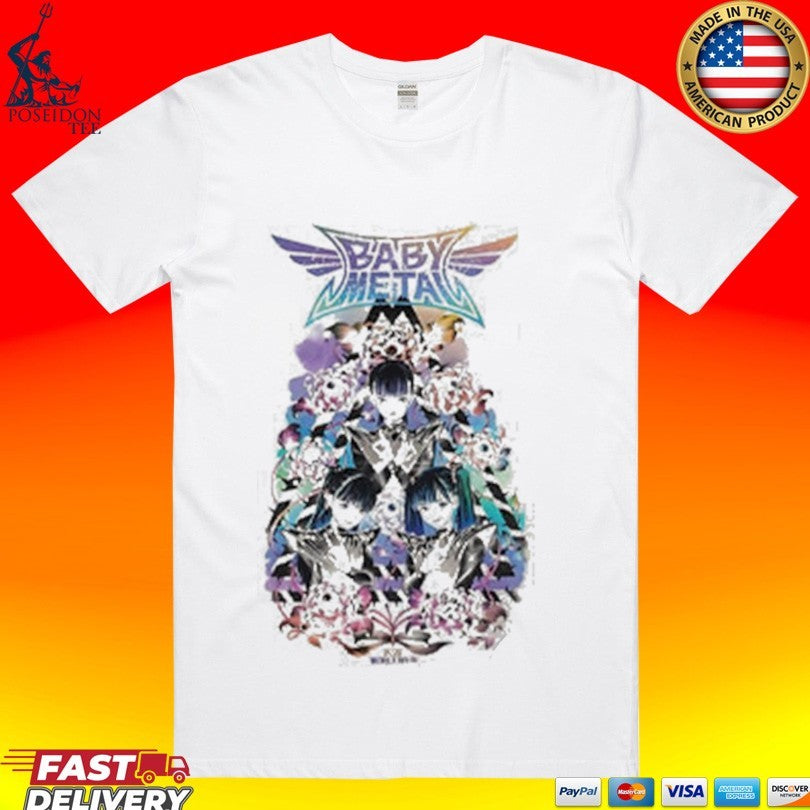 Babymetal World Tour 2026 Uk And Eu Art By Peach Momoko Unisex