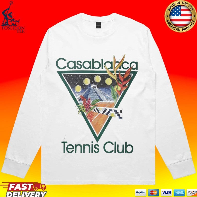 Casablanca Tennis Club Retro Mayan Sport Aesthetic Unisex