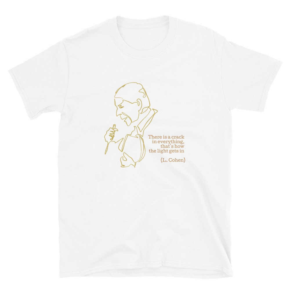 Leonard Cohen Line Drawing Crack Unisex