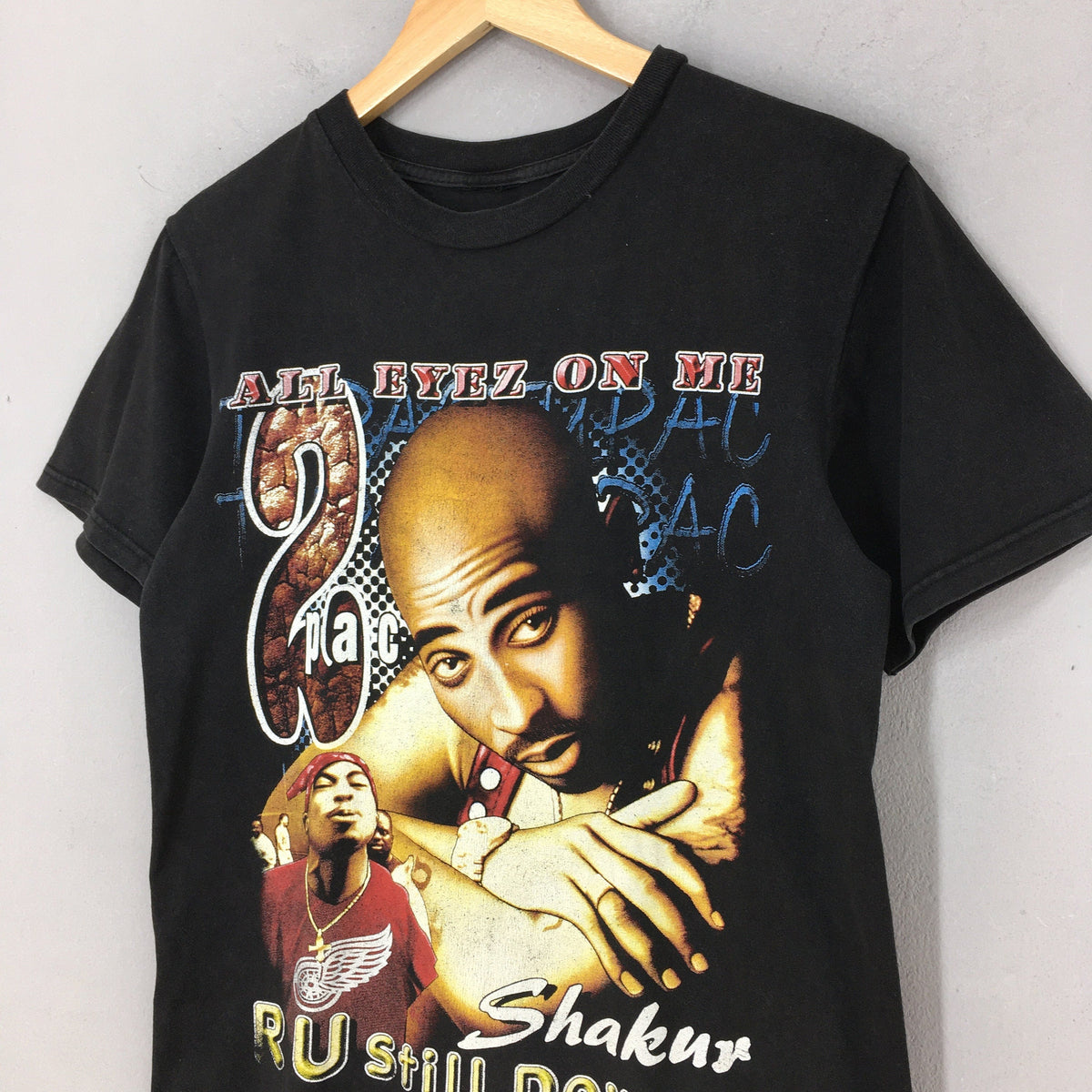 Vintage 90'S Tupac Shakur Rapper Makaveli Tees Small 2pac Eyez Hip Hop Festival Concert Music Rap Size