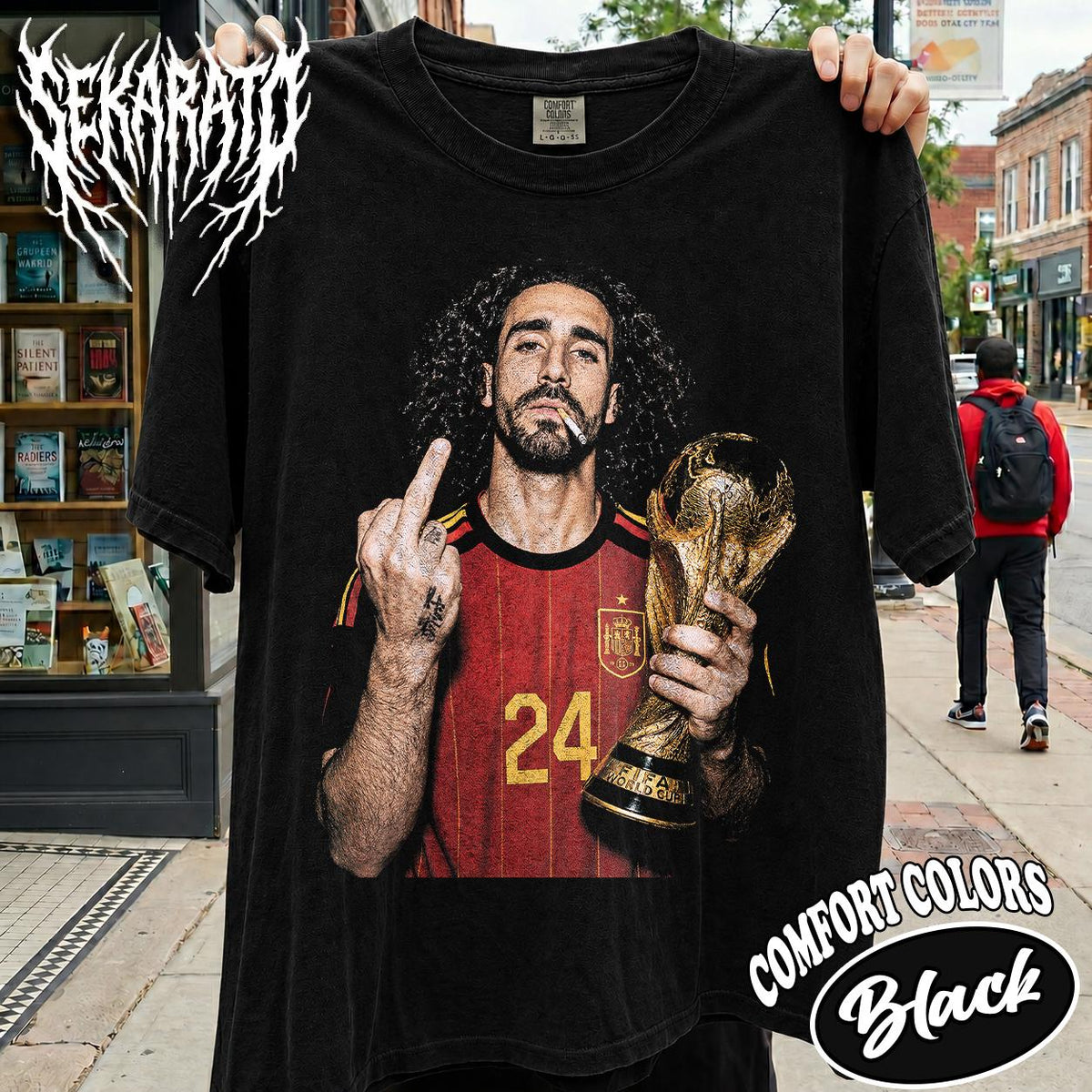Comfort Colors Marc Cucurella World Cup 2026 Soccer Football Fan Spain Soccer Tee Retro Player