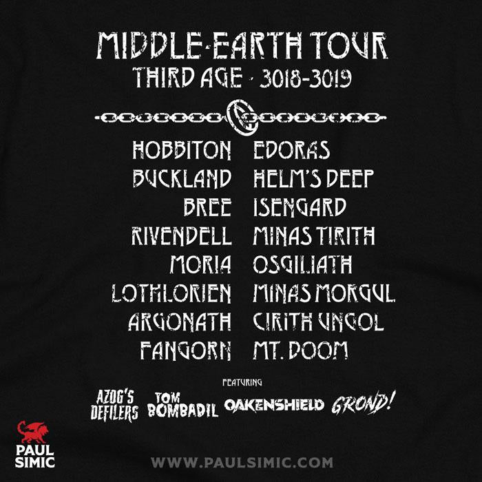 Middle Earth Tour Fly Fools Wizard Unisex