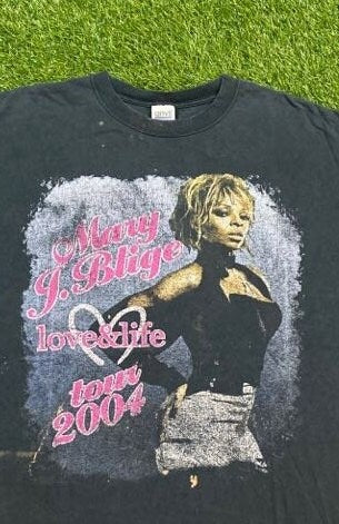 Vintage Mary Blige Tee Anvil Size Xtra Large Xl Love Life Tour 2004 Soul Music Merch 00s