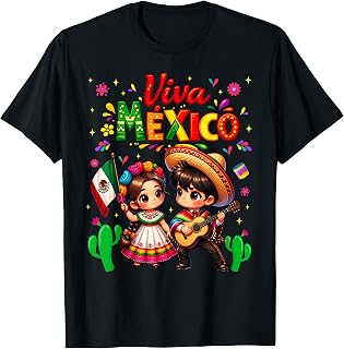 Viva Mexico Guitar Boy Girl Mexican Independence Day Kid