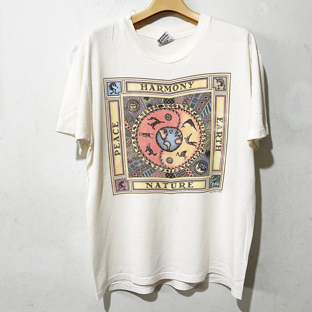 Vintage 1994 Human Tees Harmony Peace Earth Size Unisex