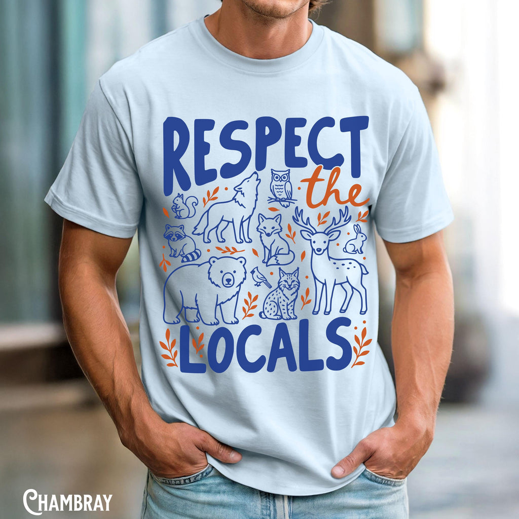 Comfort Colors National Park Respect Locals Tee Camping Granola Girl Nature Lover Park Ranger Woodland Animals