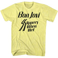 Bon Jovi Slippery Wet Yellow Heather Unisex