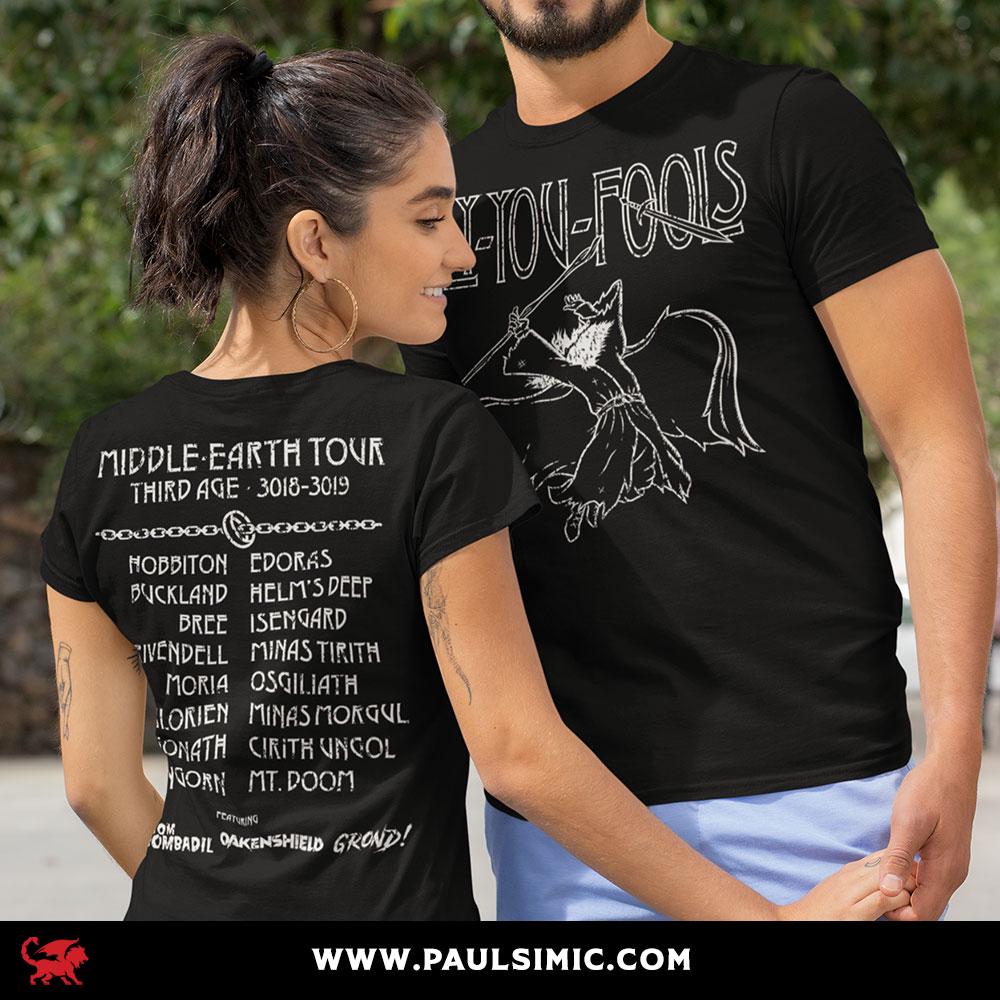 Middle Earth Tour Fly Fools Wizard Unisex