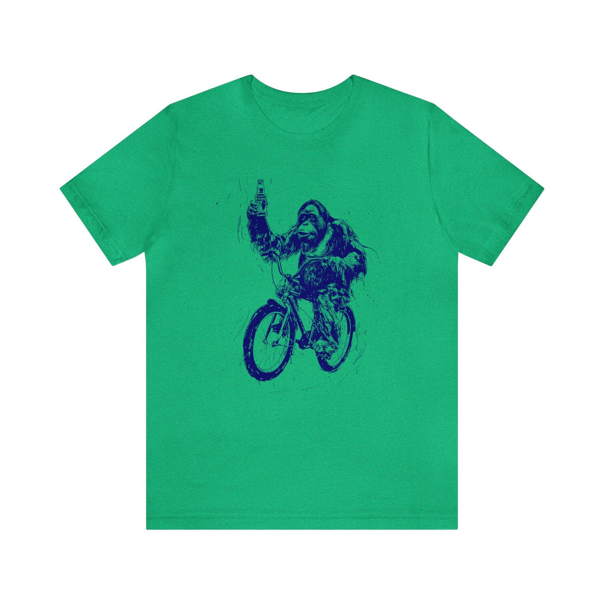 Orangutan Beer Drinking Biking Tee Unisex