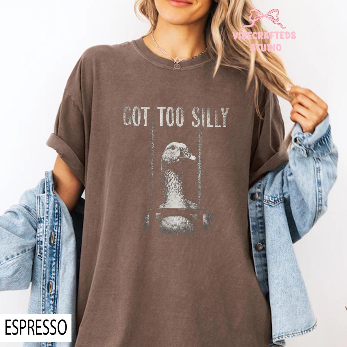 Got Too Silly Goose Meme Goose Jailbird Tee Meme Humor Sarcastic Animal Comfort Colors