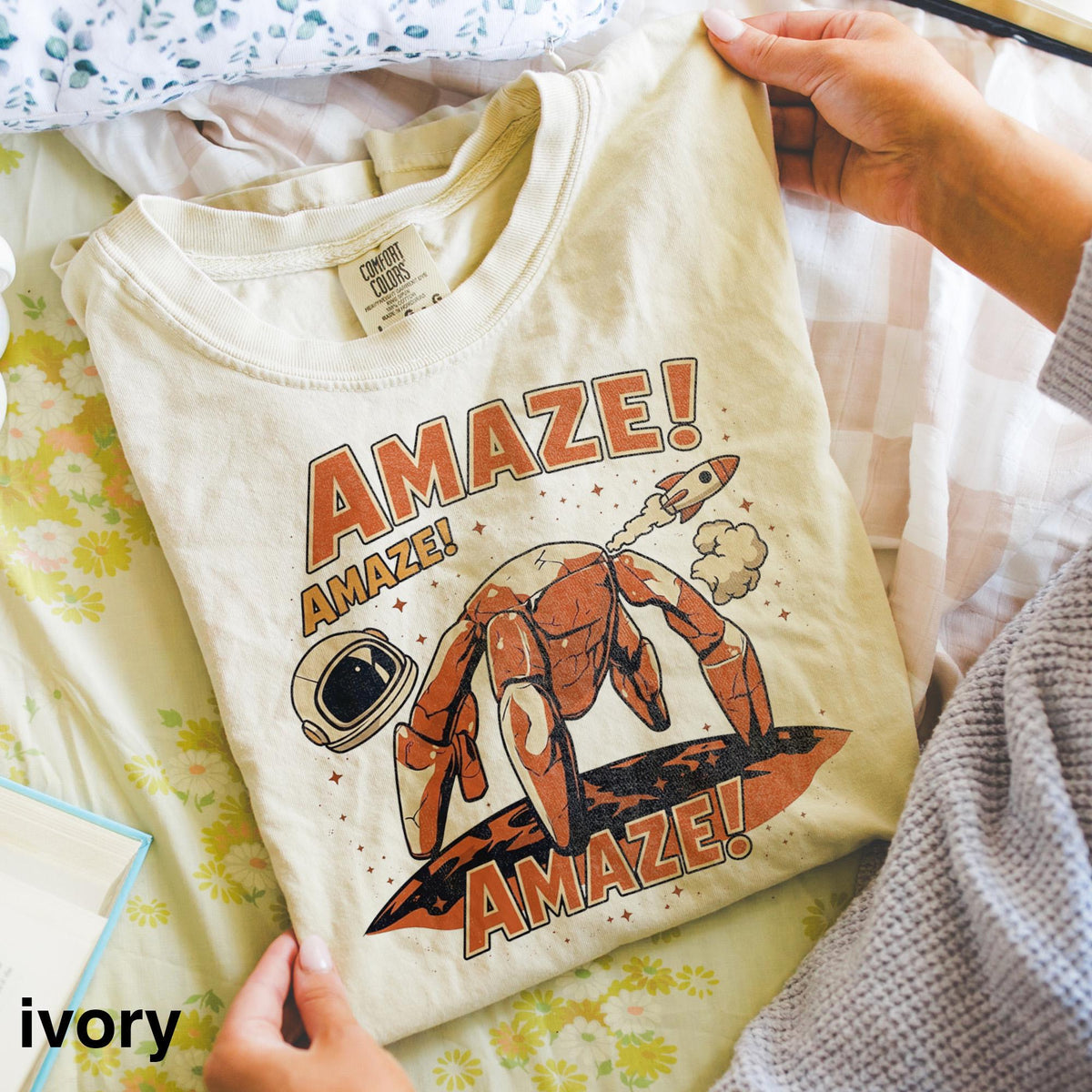Amaze Rocket Rocky Project Hail Mary Comfort Colors Retro Sci Fi Alien Book Lover