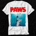 Paws Kitten Jaws Cat Tee Vintage Music Movie Oz119 Unisex