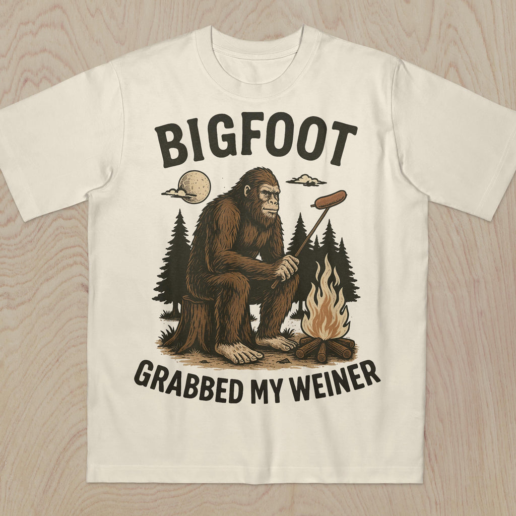Bigfoot Grabbed Weiner Campfire Sasquatch Bigfoo National Forests Camping Appalachia Silly