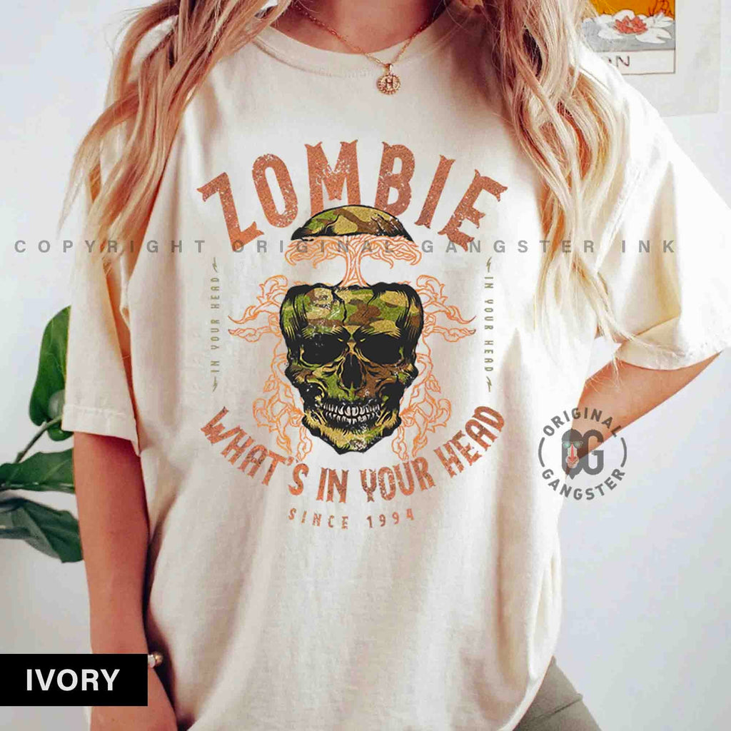 Zombie Comfort Colors Oversized Rock Band Tee Unisex