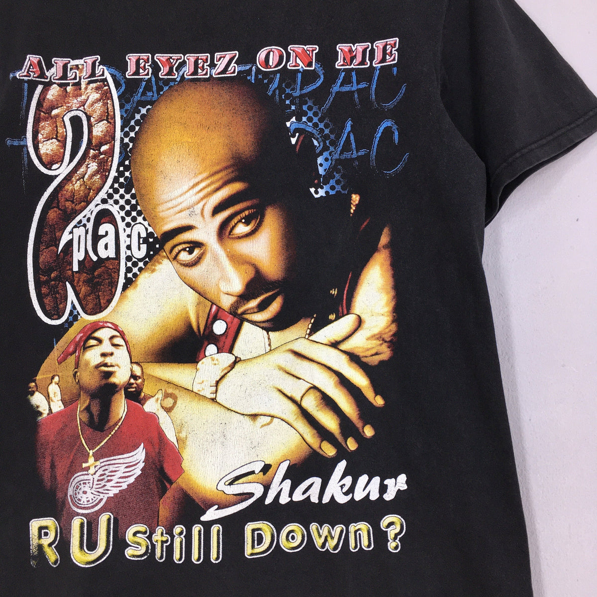 Vintage 90'S Tupac Shakur Rapper Makaveli Tees Small 2pac Eyez Hip Hop Festival Concert Music Rap Size