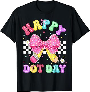 Happy Dot Polka Dots Coquette Pencil Bow Teachers Unisex