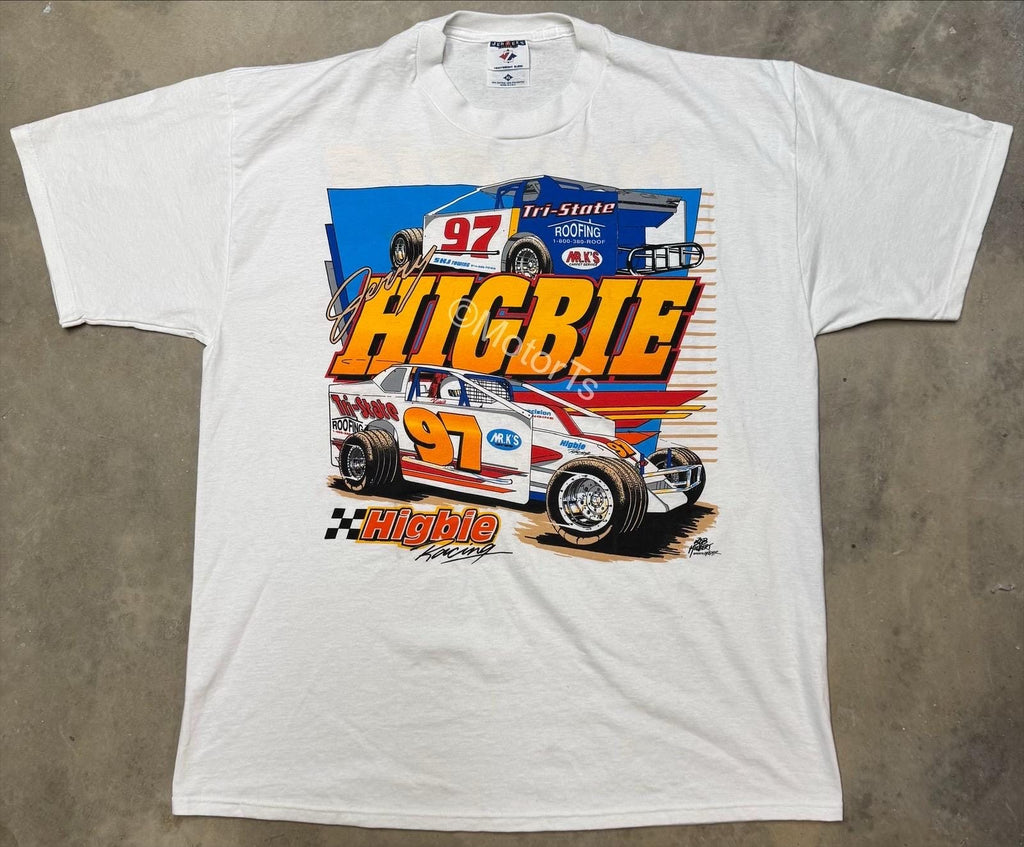 Vintage 90s Jerry Higbie 97 Higbie Racing Modified Racing Tee Xl