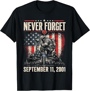 Never Forget September 11 2001 Memorial Day Usa Flag Unisex