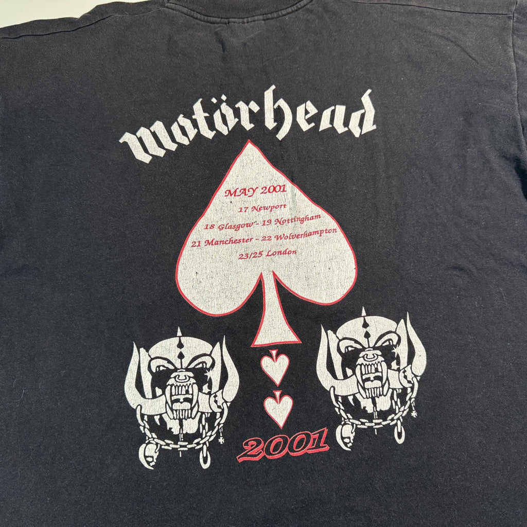 Vintage 2001 Mot Rhead Authentic Distressed Y2k Heavy Metal Band Tour Faded Black Tee Xl