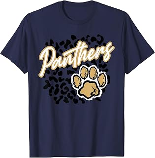 Panthers Leopard Paw Gold Panther Pride School Spirit Unisex