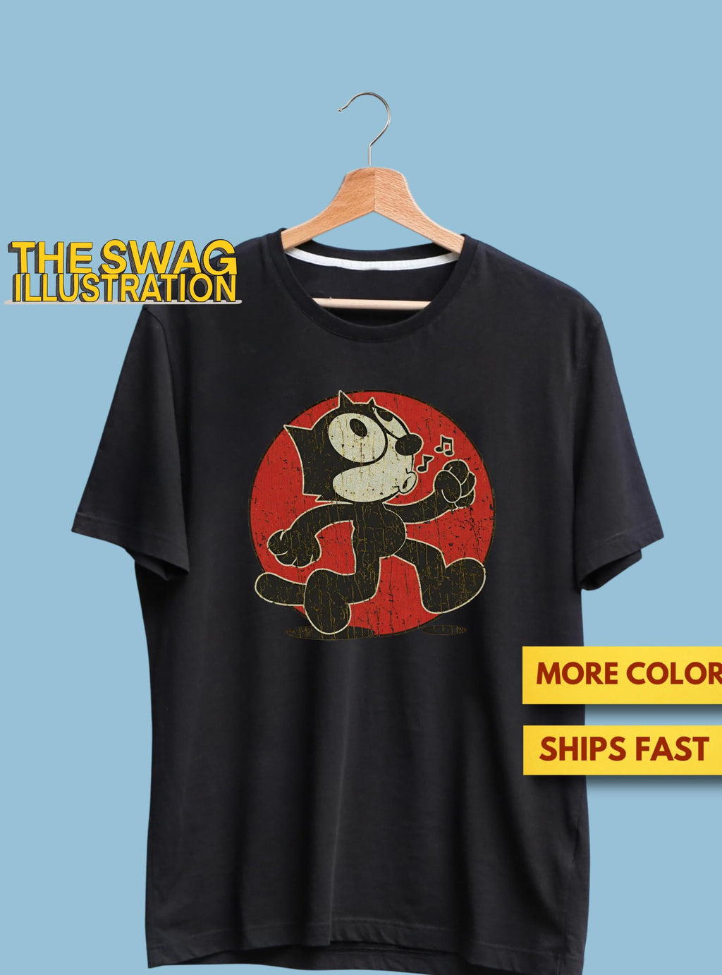 Vintage Felix Ca Distressed Cartoon Ultra Tee Unisex