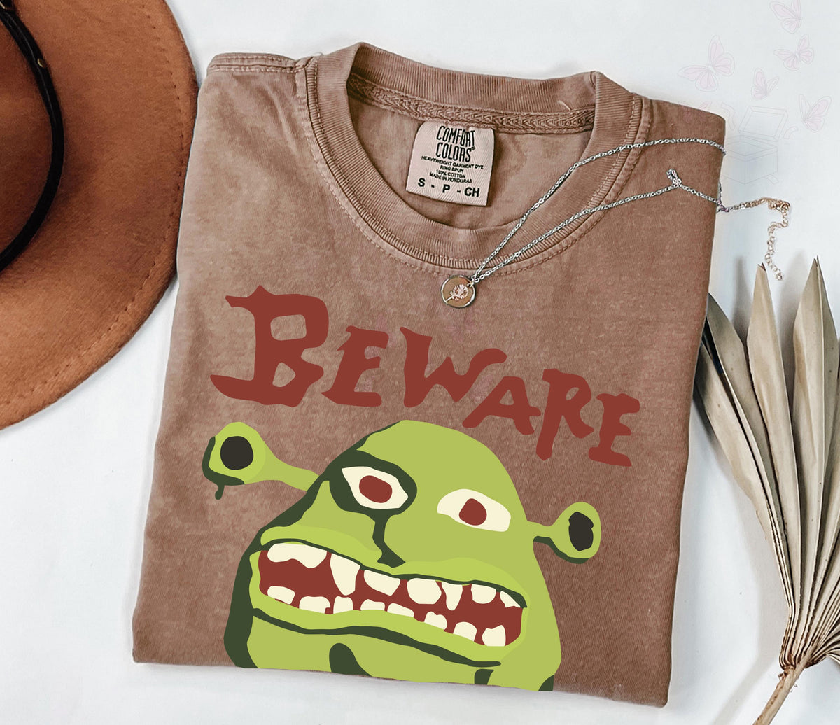 Comfort Colors Beware Ogre Shrek Shrek Tee Shrek Face Meme Shrek Fiona Shrek Shrek
