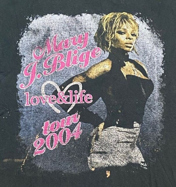 Vintage Mary Blige Tee Anvil Size Xtra Large Xl Love Life Tour 2004 Soul Music Merch 00s