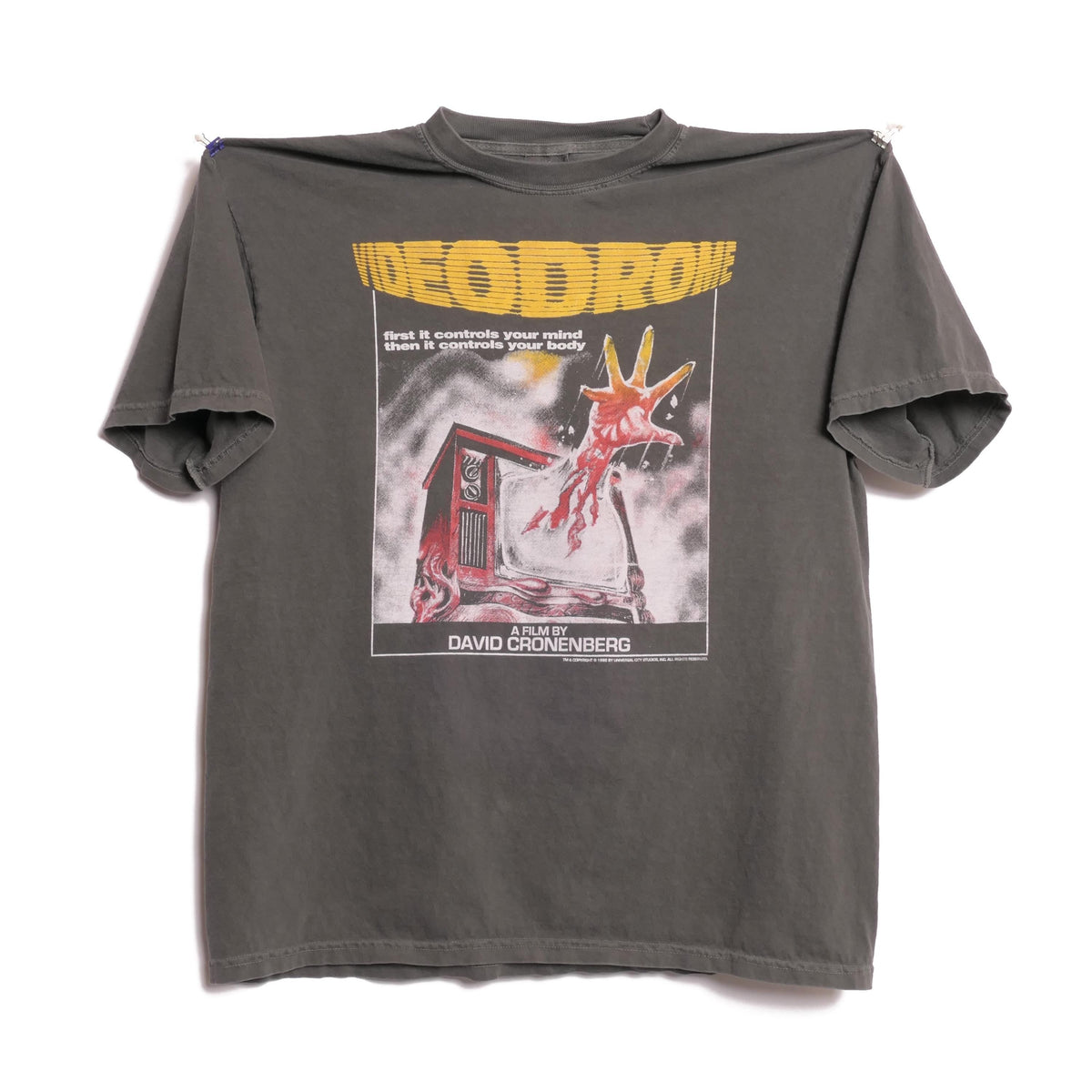 Videodrome David Cronenberg Tee 1980'S Psychological Drama Film Body Trauma Horror Scary Film Cult Criterion Faded Xl