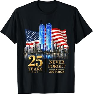 25th Never Forget September 11 2001 Memorial Day Usa Flag