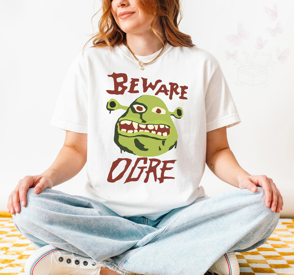 Comfort Colors Beware Ogre Shrek Shrek Tee Shrek Face Meme Shrek Fiona Shrek Shrek
