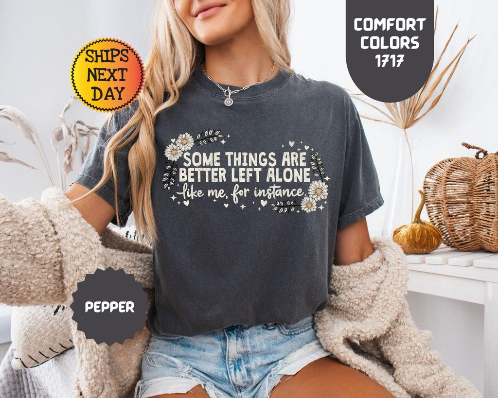 Comfort Colors Some Things Better Left Alone Sarcasm Tee
