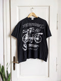 Vintage Leonardo Da Vinci Bicycle Art Sketch Tee Black Xl