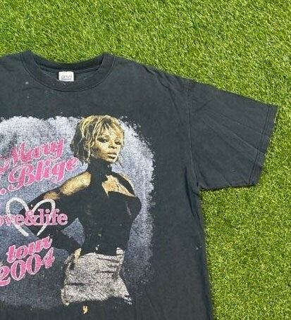 Vintage Mary Blige Tee Anvil Size Xtra Large Xl Love Life Tour 2004 Soul Music Merch 00s