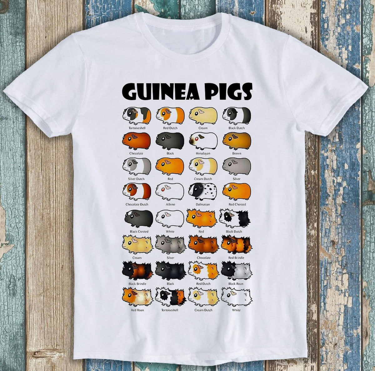 Breeds Name List Types Guinea Pigs Movie Film Meme Music Tee T1387