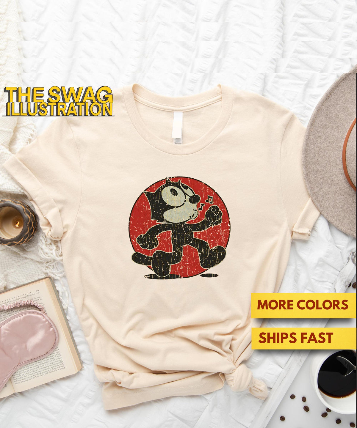Vintage Felix Ca Distressed Cartoon Ultra Tee Unisex
