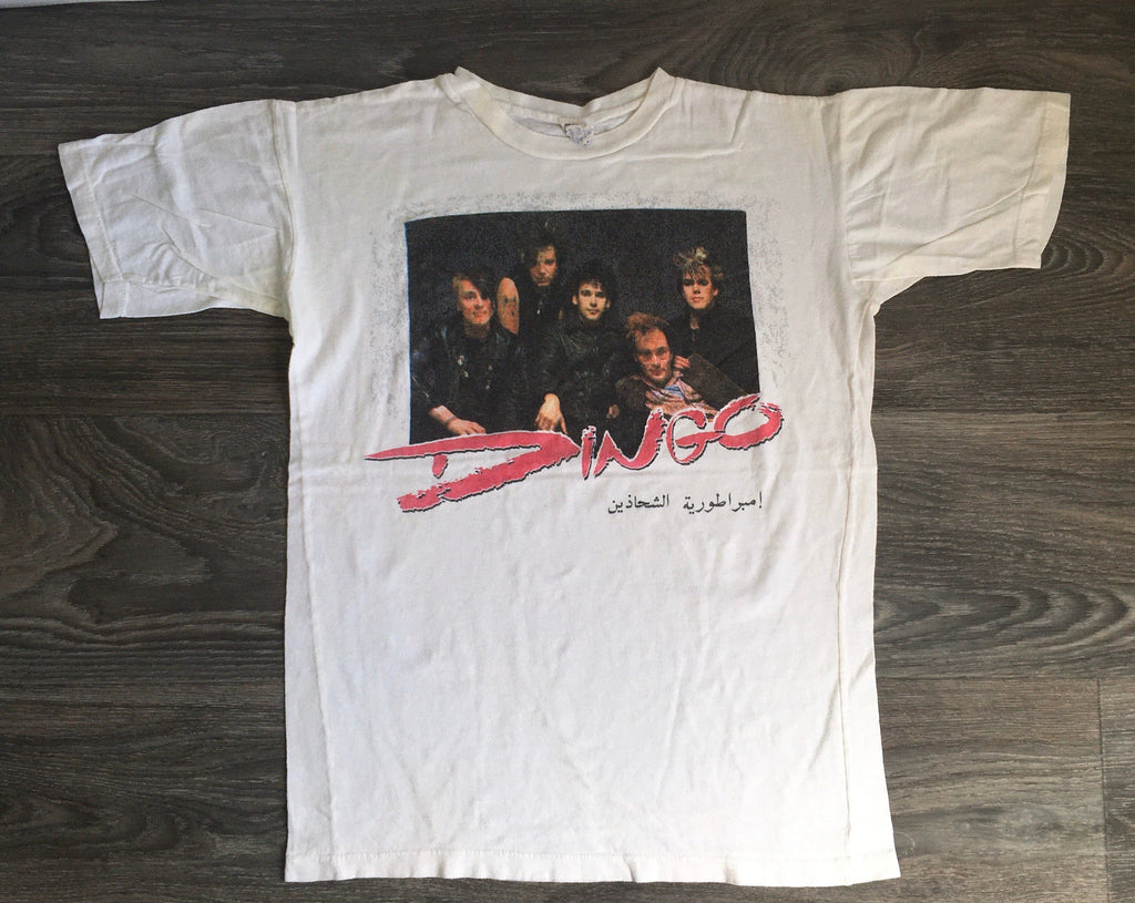 Dingo Band Vintage 80'S Finnish Glam Rock Album Tour Tee Promo Very Rare Punk Small
