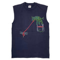 Budweiser 1997 DOUBLE SIDE WE CLOUD'VE BEEN HUGE ... SLEEVE CUT NAVY SOFTEE LARGE 9886