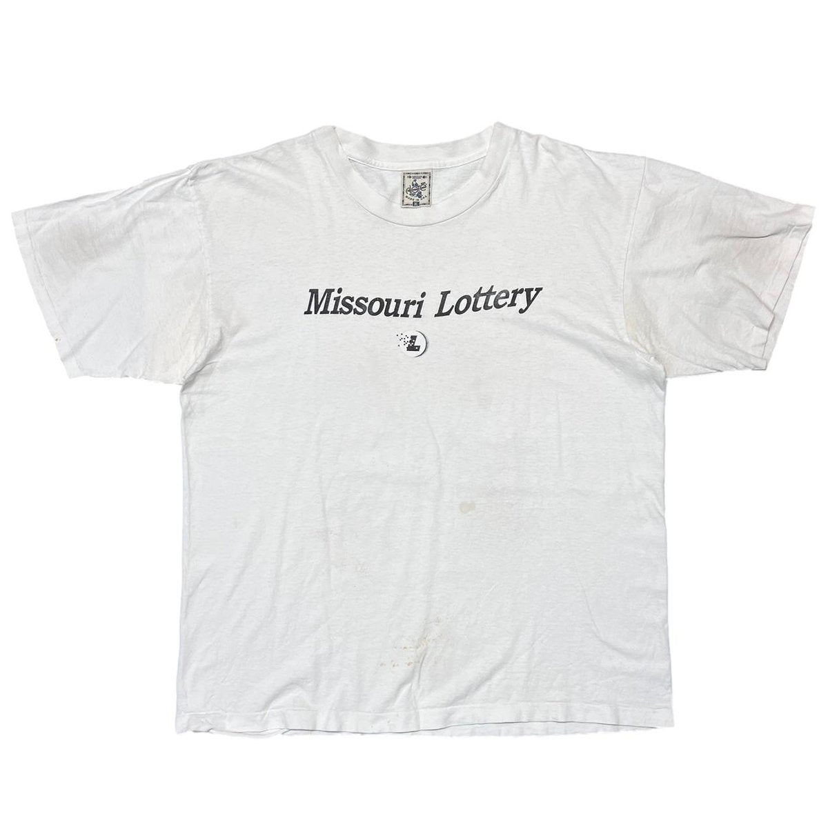 OLD & VINTAGE Missouri Lottery Every Day is Play Day! WHITE XL 7381