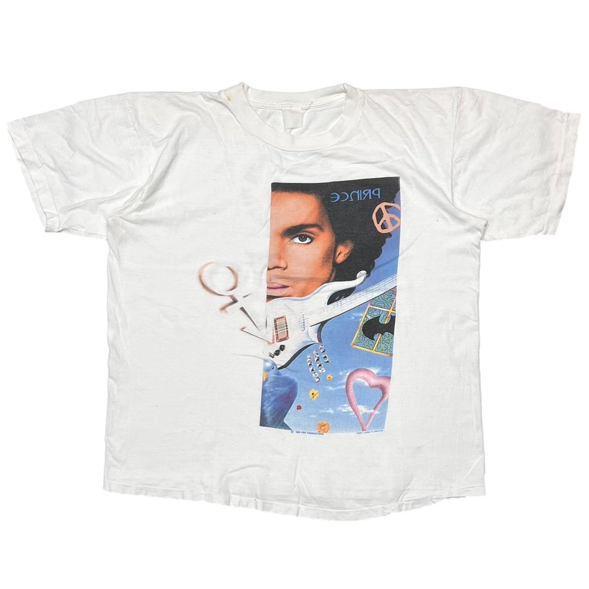 PRINCE 1990 NUDE TOUR Around The World In A Day WHITE FITS LARGE 5133