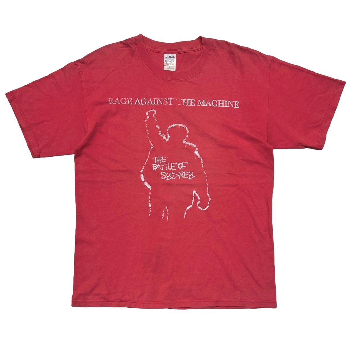 RAGE AGAINST THE MACHINE THE BATTLE OF SYDNEY RED GILDAN LARGE 4087